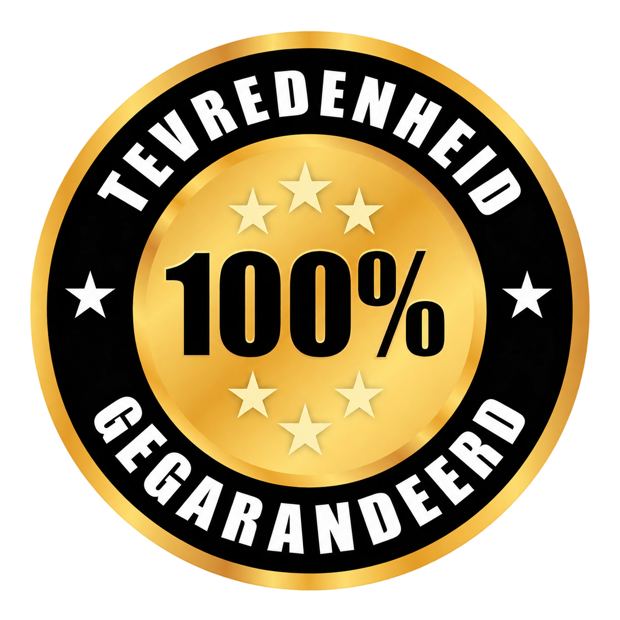 Zegel met honderd procent tevredenheidsgarantie