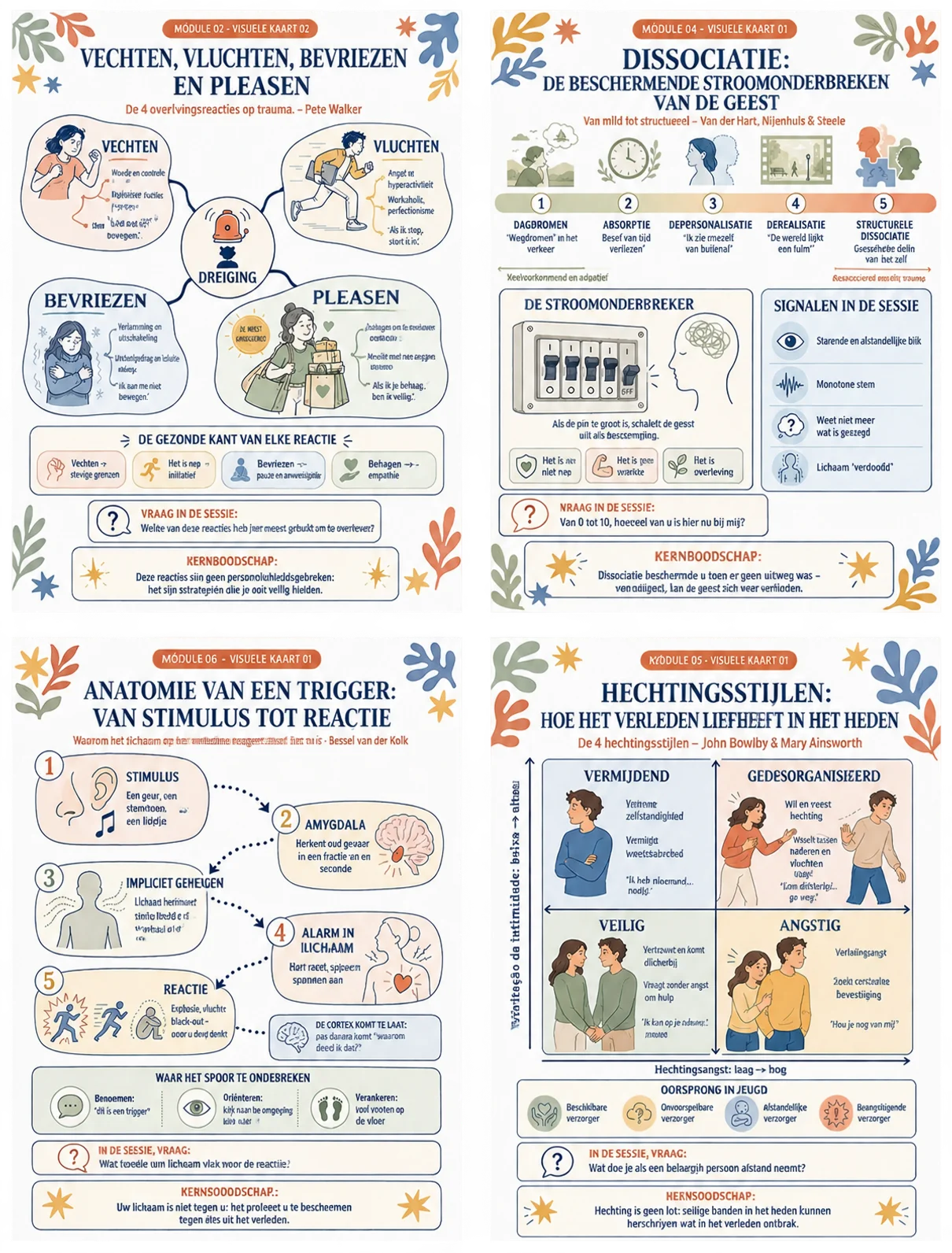 Collectie Trauma Ontrafeld — 100 Visuele Kaarten voor Praktijken